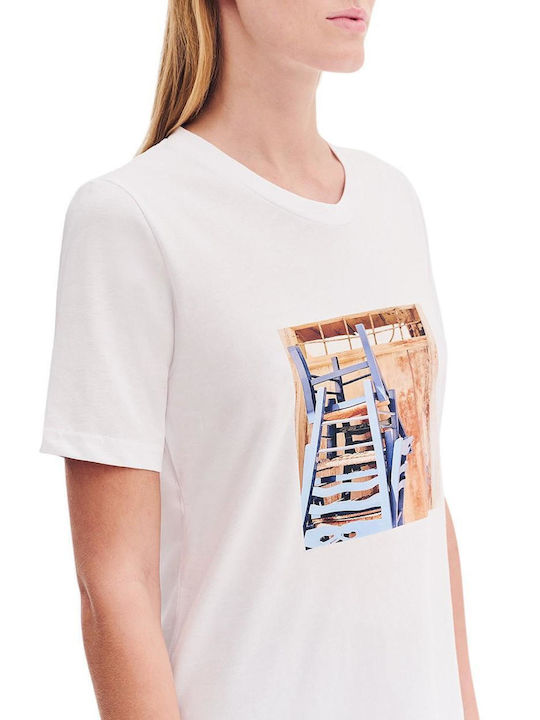 Women's Blouse Short Sleeve White