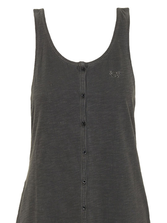Καλοκαιρινό Midi Σεμιζιέ Φόρεμα Washed Black