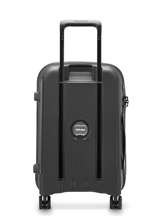 Delsey Belmont Plus Βαλίτσα Ταξιδίου Καμπίνας Black με 4 Ρόδες Ύψους 55εκ.