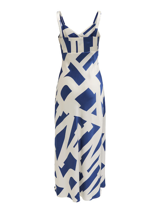 Sommer Maxi Abendkleid Satin Blau
