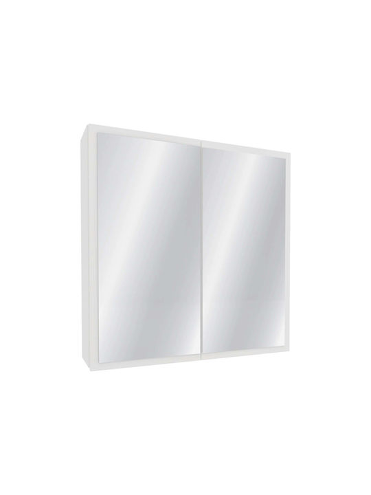 Badezimmerspiegel Berührung mit Schrank 60x13cm Weiß