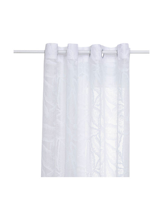 Curtain with Grommets Lazi White 140x240cm