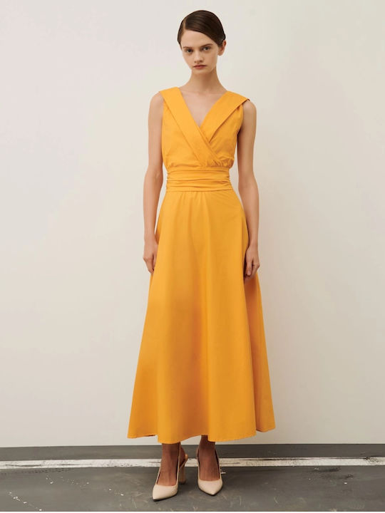 Summer Maxi Dress for Wedding and Christening Orange