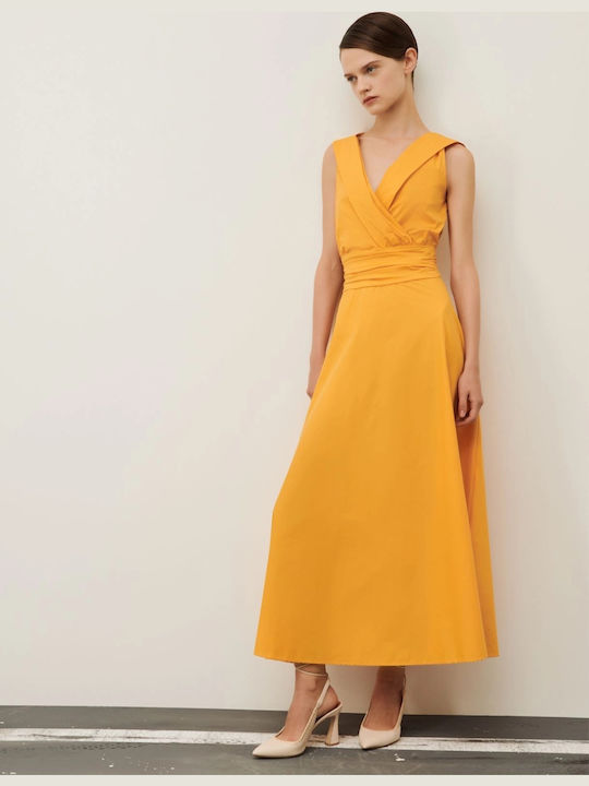 Summer Maxi Dress for Wedding and Christening Orange