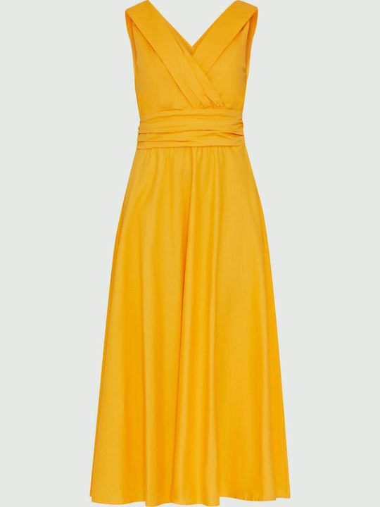 Summer Maxi Dress for Wedding and Christening Orange