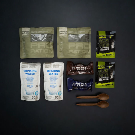 Pro Ration Emergency Food-Water Pack Menu 4 Στρατιωτικά MRE 1510kcal 2200gr - 15 Έτη