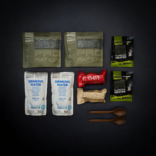 Pro Ration Emergency Food-Water Pack Menu 3 Military MREs 1592 Calories 2200 Grams 15 Years