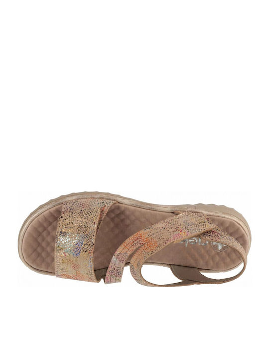 Flache Sandalen für Damen in Beige Farbe