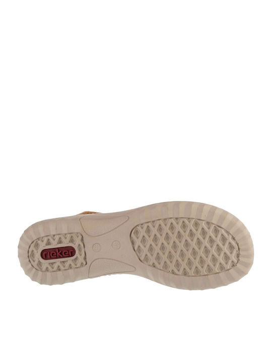 Flache Sandalen für Damen in Beige Farbe