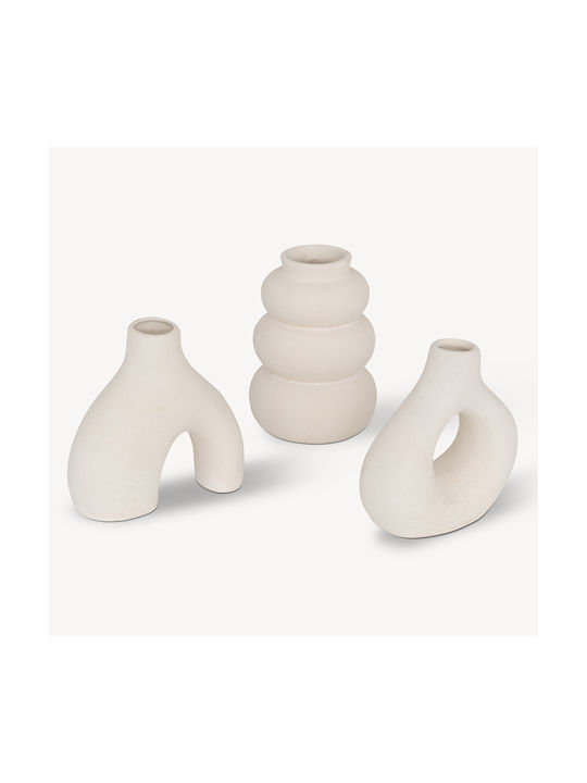 Vază Decorativă Ceramică Lora Ecru 206567 3buc | Skroutz Romania