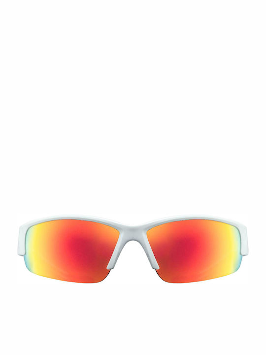 Uvex Sportstyle 215 Men's Sunglasses with White Plastic Frame and Red Lens S5306178316