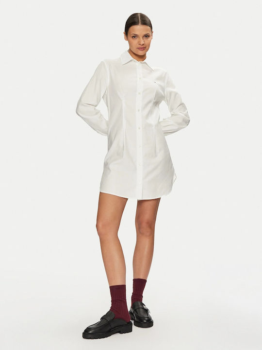 Mini Shirt Dress Ecru