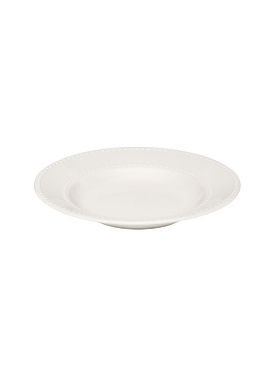 Plate Soup made of Porcelain White with Diameter 22cm