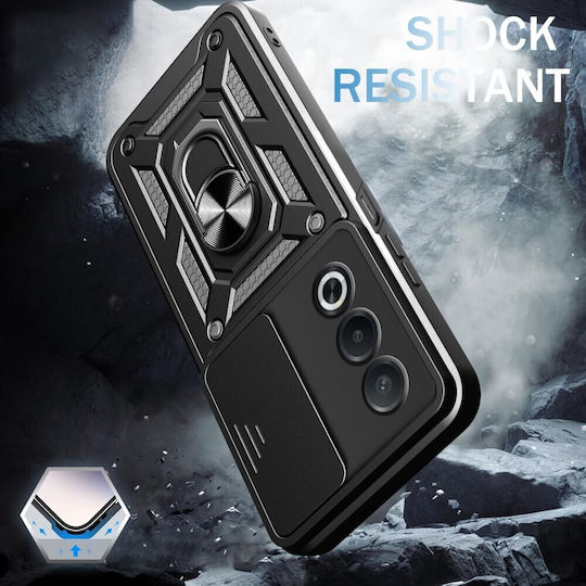 Sliding Camera Back Cover Plastic Black (Oppo A80 5G)