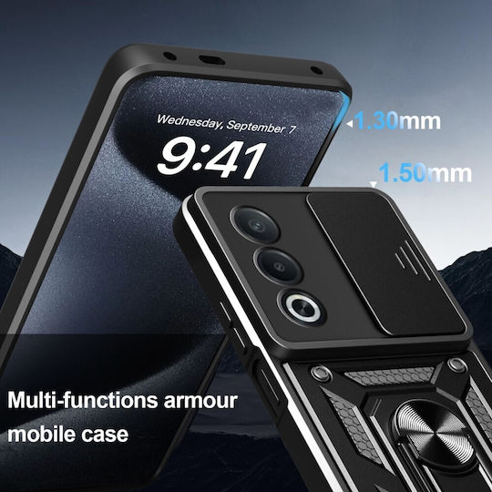 Sliding Camera Back Cover Plastic Black (Oppo A80 5G)