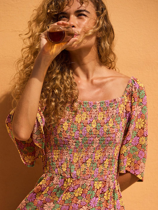 Tropical Sunshine Лятна Midi Рокля Флорален