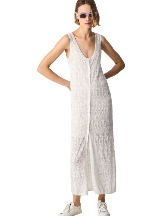 Patty Sommer Midi Hemdkleid Kleid Weiß