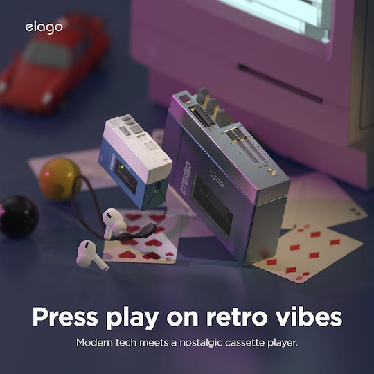 Elago Cassette Player Case Hülle Silikon in Mehrfarbig Farbe für Apple AirPods Pro 2