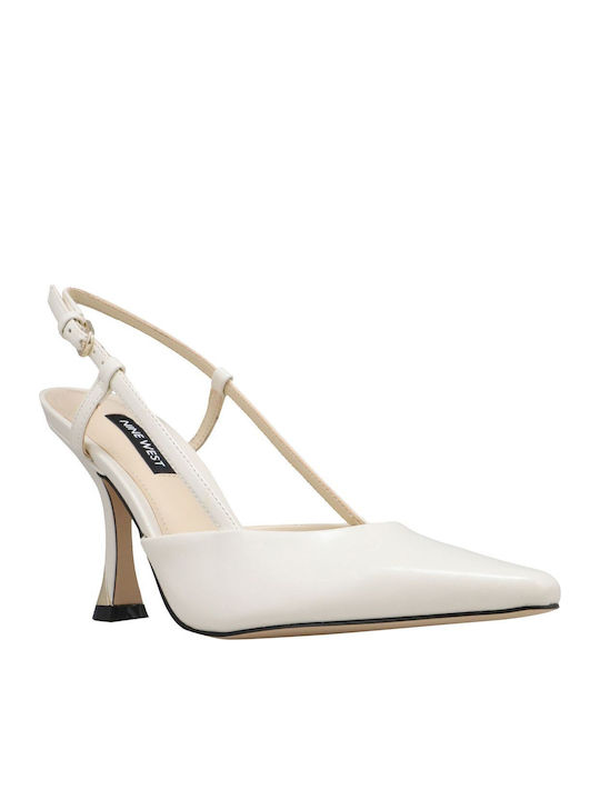 Nine West Γόβες με Ψηλό Τακούνι Εκρού