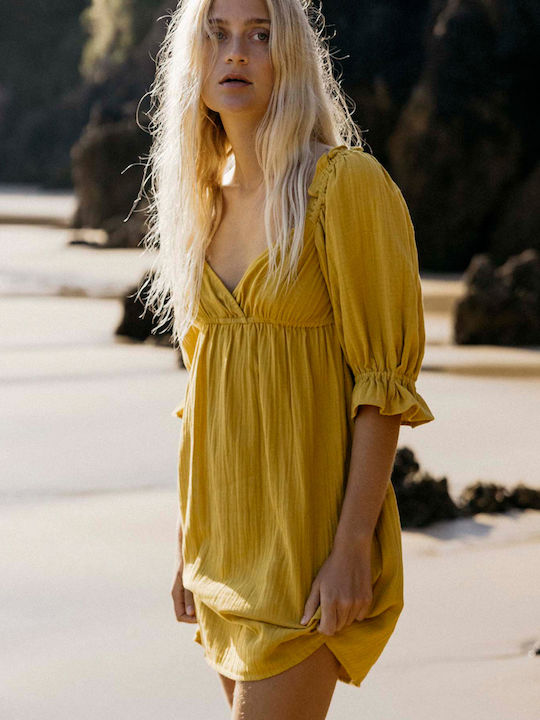 Perfect Paradise Καλοκαιρινό Mini Φόρεμα Golden Touch