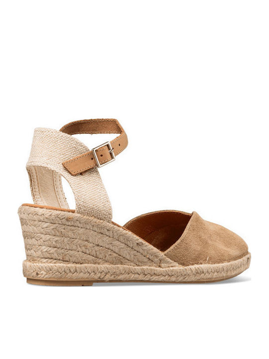 Damenplattformen im Espadrilles-Stil Beige