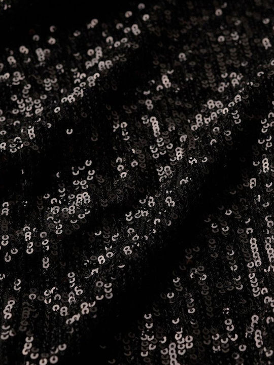 Dress Mini Βραδινό Φόρεμα Βελούδινο Κρουαζέ Μαύρο