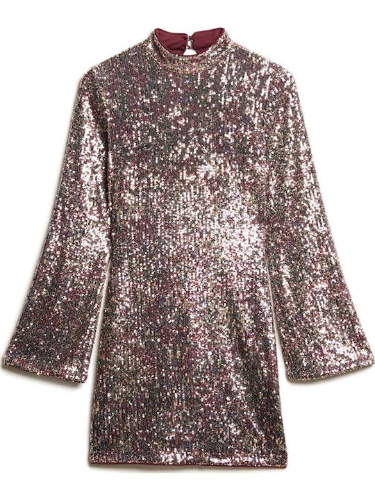 Mini Evening Dress Burgundy W8011773A B8H