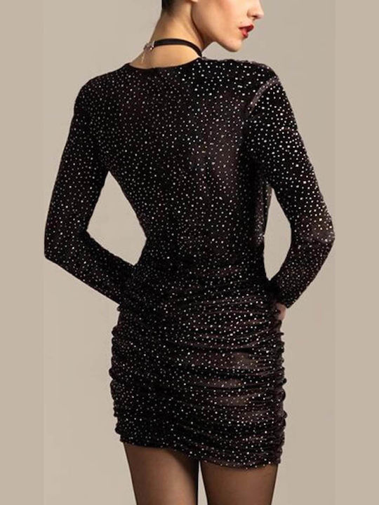 Roym Mini Dress for Wedding - Christening Black
