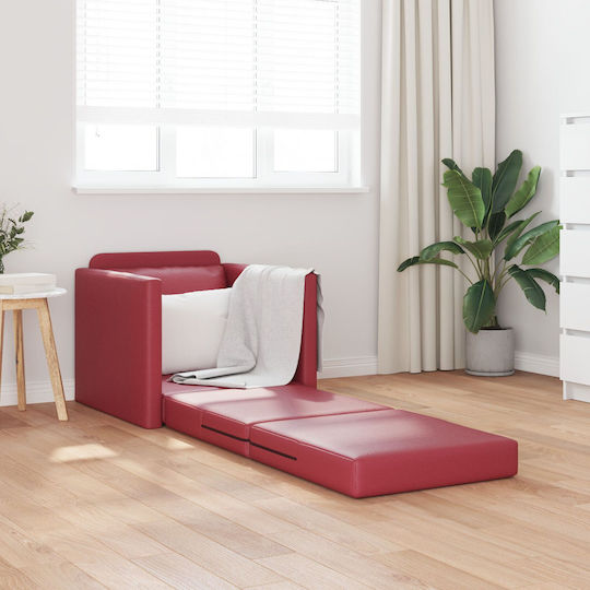 Sessel aus Kunstleder Bordeaux 74x77x81cm