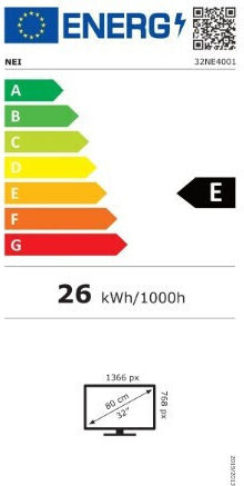Nei Τηλεόραση 32" HD Ready LED 32NE4001 (2024)