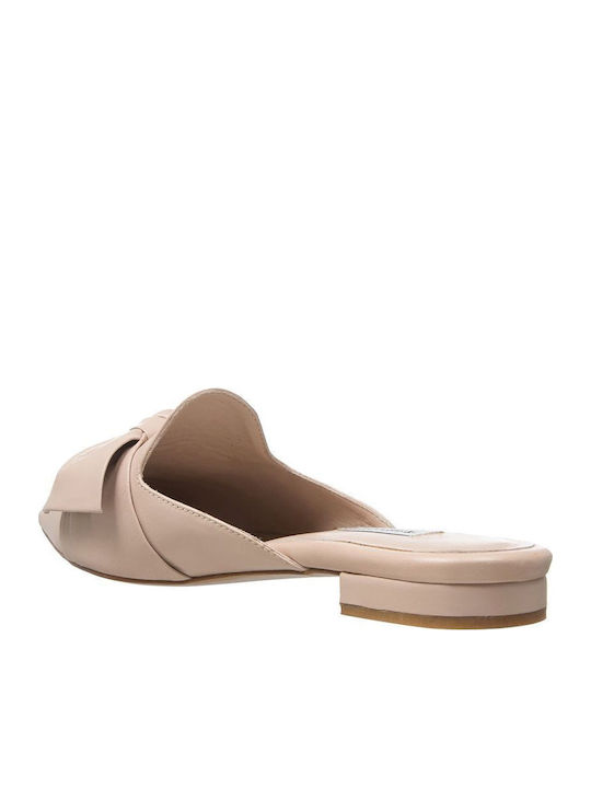 Flat Δερμάτινα Mules Cipria