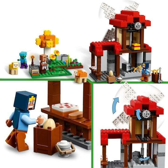 LEGO Minecraft Farm with Windmills για 8+ Ετών 462τμχ