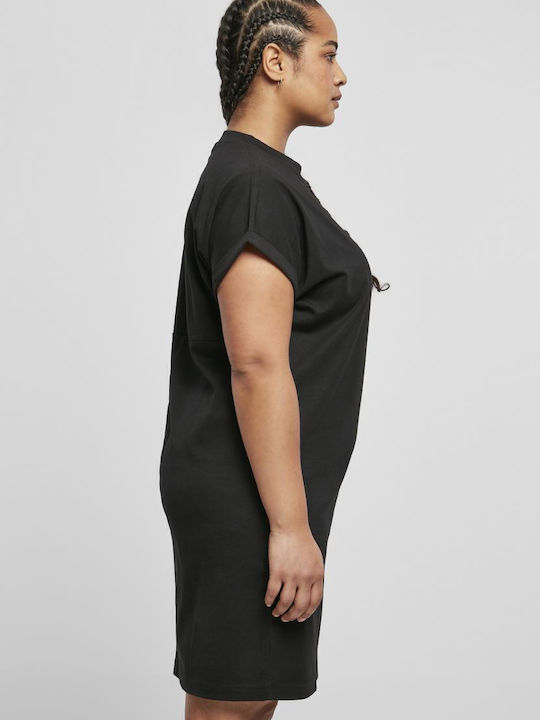 Summer Mini T-Shirt Dress Black