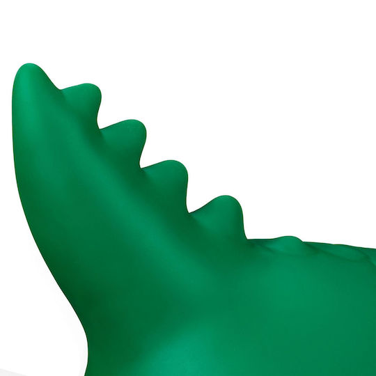 Săritor din cauciuc în formă de dragon pentru copii cu vârsta de 3+ Dimensiuni 46 X 26 X 60 cm Verde Relaxdays