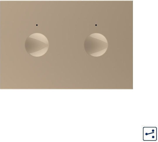 Livolo Touch Wall Switch Two-Way without Frame Gold