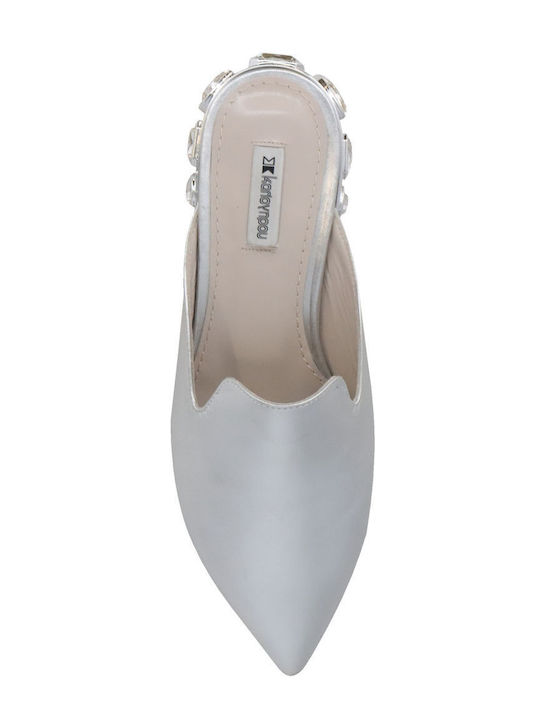 Flat Mules σε Ασημί Χρώμα