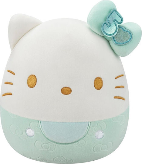 Jazwares Jucărie de pluș Hello Kitty Verde 50 de ani aniversar 20 cm.