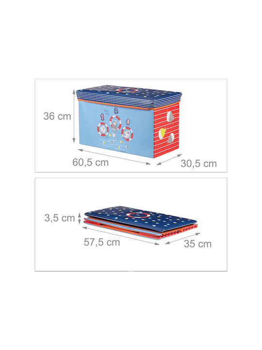 Relaxdays Children's Folding Storage Box made of Fabric 36x60.5x30.5cm 1pcs