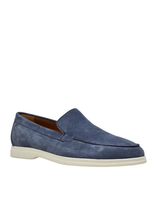 Δερμάτινα Ανδρικά Loafers σε Μπλε Χρώμα