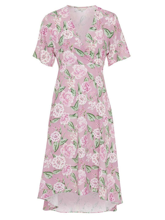 Rochie De Vară Pentru Femei Roz Midi Pentru Nuntă / Botez Roz Vechi