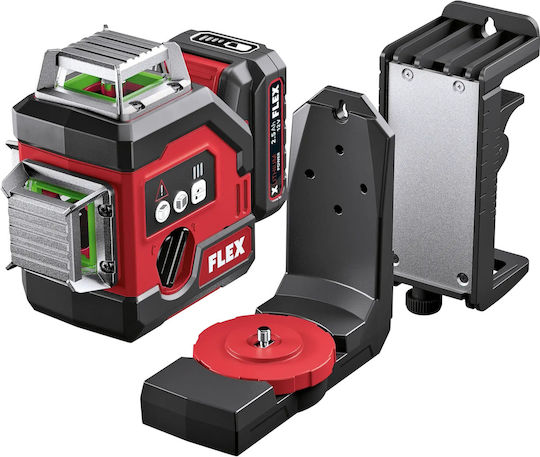 Flex ALC 3 360-G R Γραμμικό Αλφάδι Laser Πράσινης Δέσμης 12V με Εύρος Εργασίας 100m