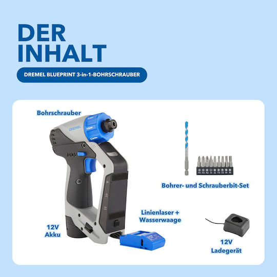 Dremel F013DD12JA Șurubelniță Cu Baterie 12V 1x2Ah