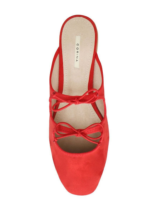 Flat Mules σε Κόκκινο Χρώμα