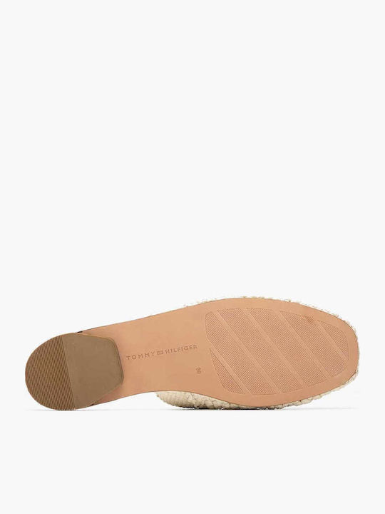 Leder Mules mit Hoch Absatz in Beige Farbe