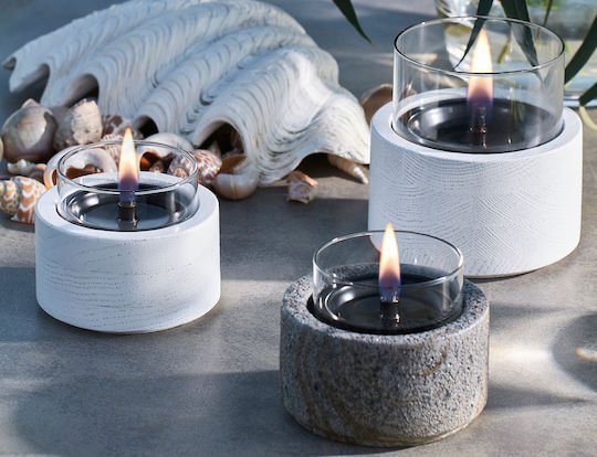 Tenderflame Desktop Bioethanol Fireplace Indoor Outdoor Grey 10.8x9cm