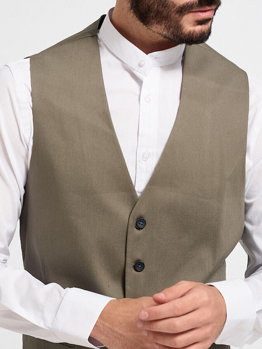 Men's Vest Regular Fit Khaki