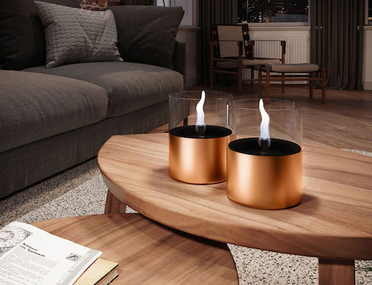 Tenderflame Desktop Bioethanol Fireplace Indoor Outdoor Beige 10x11.5cm