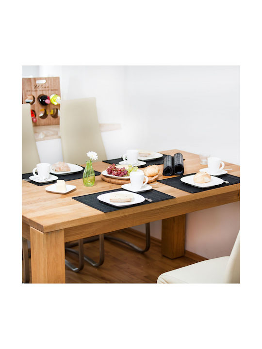 Relaxdays Platzdeckchen Bamboo Schwarz 45x30cm 6Stück