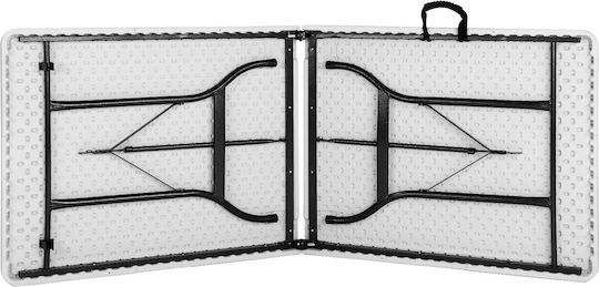 Plastic Masa pentru spații exterioare Pliabil Alb 183x76cm
