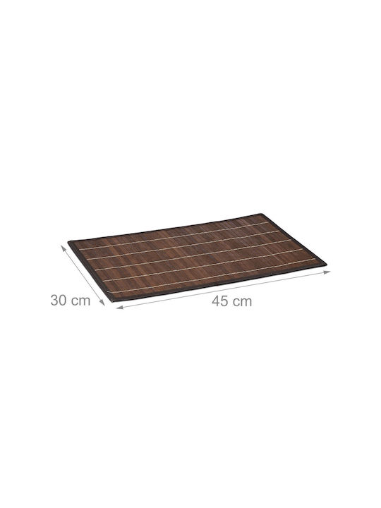 Relaxdays Platzdeckchen Bamboo Schwarz 45x30cm 6Stück